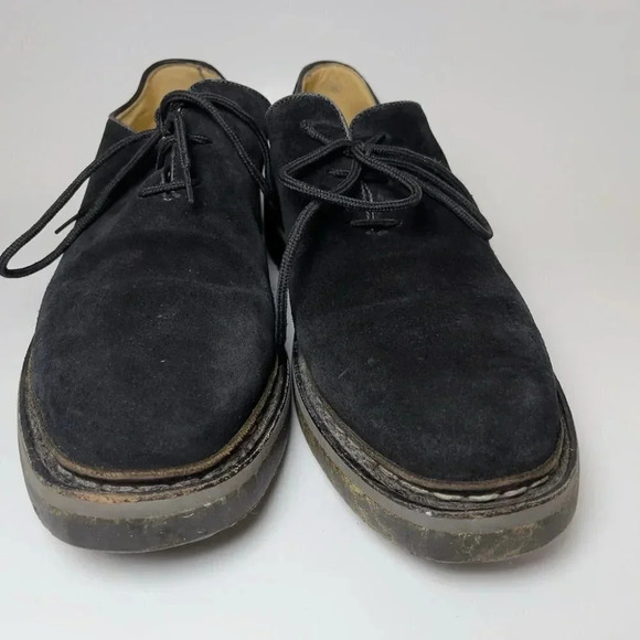 Heschung Suede Black Low Top Oxford Lace Up Shoes - Picture 4 of 14